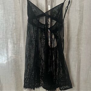 VS Elegant Black Lace Lingerie